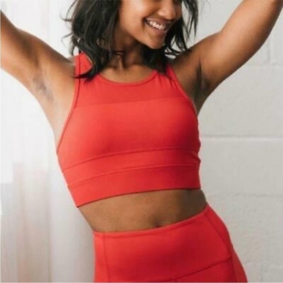 ZIYA ALL STAR High Impact Active Red Mesh Zip BRA Large L - Picture 11 of 11